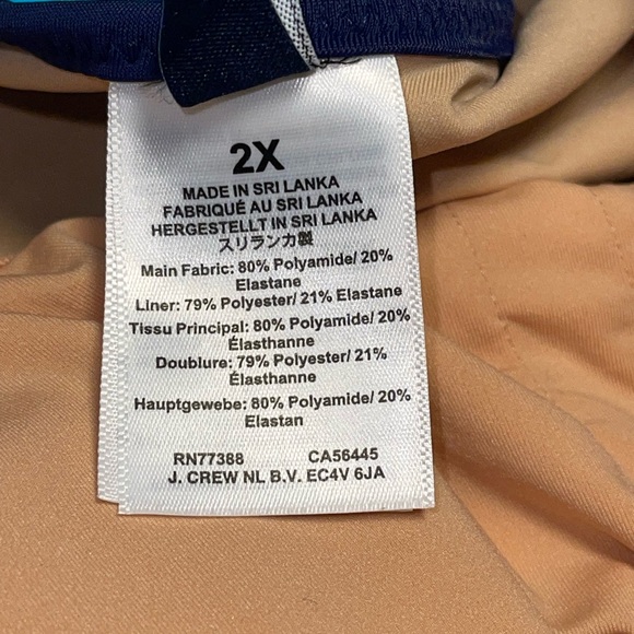 J.CREW SWIMSUIT CUTOUT ONE-SHOULDER WOMEN’S ONE-PIECE BLUE COLOR PLUS SIZE 2X - Picture 9 of 9